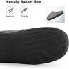 imageVeraCosy Mens Wool Felt Slippers Warm Fuzzy Faux Sherpa Slipon Memory Foam Indoor House SlippersPale Gray