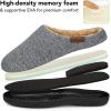 imageVeraCosy Mens Wool Felt Slippers Warm Fuzzy Faux Sherpa Slipon Memory Foam Indoor House SlippersPale Gray