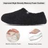 imageVeraCosy Womens Fuzzy Teddy Slippers Lightweight Memory Foam Indoor House ShoesBlack