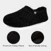 imageVeraCosy Womens Fuzzy Teddy Slippers Lightweight Memory Foam Indoor House ShoesBlack