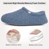 imageVeraCosy Womens Fuzzy Teddy Slippers Lightweight Memory Foam Indoor House ShoesBlue
