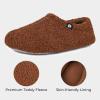 imageVeraCosy Womens Fuzzy Teddy Slippers Lightweight Memory Foam Indoor House ShoesBrown