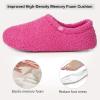 imageVeraCosy Womens Fuzzy Teddy Slippers Lightweight Memory Foam Indoor House ShoesCarnation