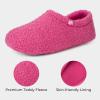 imageVeraCosy Womens Fuzzy Teddy Slippers Lightweight Memory Foam Indoor House ShoesCarnation