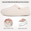 imageVeraCosy Womens Fuzzy Teddy Slippers Lightweight Memory Foam Indoor House ShoesCream White