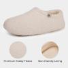 imageVeraCosy Womens Fuzzy Teddy Slippers Lightweight Memory Foam Indoor House ShoesCream White