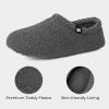 imageVeraCosy Womens Fuzzy Teddy Slippers Lightweight Memory Foam Indoor House ShoesDark Grey