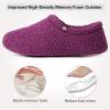 imageVeraCosy Womens Fuzzy Teddy Slippers Lightweight Memory Foam Indoor House ShoesPurple