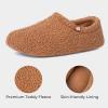imageVeraCosy Womens Fuzzy Teddy Slippers Lightweight Memory Foam Indoor House ShoesTan