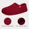 imageVeraCosy Womens Fuzzy Teddy Slippers Lightweight Memory Foam Indoor House ShoesWine Red