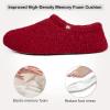 imageVeraCosy Womens Fuzzy Teddy Slippers Lightweight Memory Foam Indoor House ShoesWine Red