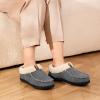 imageVeraCosy Womens Moccasin Slippers Warm Comfy Woolfelt Memory Foam Indoor House ShoesDark Grey