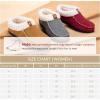 imageVeraCosy Womens Moccasin Slippers Warm Comfy Woolfelt Memory Foam Indoor House ShoesGrey