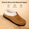 imageVeraCosy Womens Moccasin Slippers Warm Comfy Woolfelt Memory Foam Indoor House ShoesTan