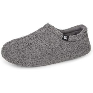 imageVeraCosy Womens Fuzzy Teddy Slippers Lightweight Memory Foam Indoor House ShoesGrey