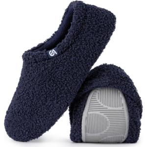 imageVeraCosy Womens Fuzzy Teddy Slippers Lightweight Memory Foam Indoor House ShoesNavy