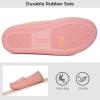 imageEverFoams Womens Lightweight Indoor Outdoor Memory Foam House Shoes Comfy Breathable Waffle Knitted Moccasins Loafer SlippersPink