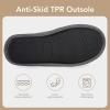 imageVeraCosy Mens Comfy Corduroy Memory Foam Scuff Slippers Soft Faux Fur Lined House Shoes with AntiSkid Lightweight SoleBland Gray