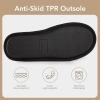 imageVeraCosy Mens Comfy Corduroy Memory Foam Scuff Slippers Soft Faux Fur Lined House Shoes with AntiSkid Lightweight SoleDark Black