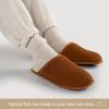 imageVeraCosy Mens Comfy Corduroy Memory Foam Scuff Slippers Soft Faux Fur Lined House Shoes with AntiSkid Lightweight SolePecan Chestnut