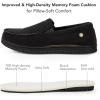 imageVeraCosy Mens Comfy House Shoes Cozy Soft Moccasin Indoor Bedroom SlippersDull Black