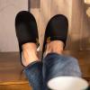 imageVeraCosy Mens Corduroy Scuff Slippers Soft Comfy Memory Foam Nonslip Indoor House ShoesCarbon Black