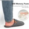 imageVeraCosy Mens Corduroy Scuff Slippers Soft Comfy Memory Foam Nonslip Indoor House ShoesSteel Gray