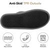 imageVeraCosy Mens Corduroy Scuff Slippers Soft Comfy Memory Foam Nonslip Indoor House ShoesSteel Gray