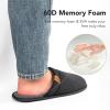 imageVeraCosy Mens Corduroy Scuff Slippers Soft Comfy Memory Foam Nonslip Indoor House ShoesStone Dark Gray