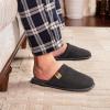 imageVeraCosy Mens Corduroy Scuff Slippers Soft Comfy Memory Foam Nonslip Indoor House ShoesStone Dark Gray