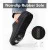 imageVeraCosy Mens Moccasin Slippers Comfy Soft Durable Slipon Indoor Memory Foam House ShoesCharcoal Dark Gray