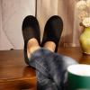 imageVeraCosy Mens Moccasin Slippers Comfy Soft Durable Slipon Indoor Memory Foam House ShoesMatt Black