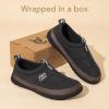 imageVeraCosy Mens Quilted Closedback Slippers Comfy Lightweight Memory Foam Camping Style Indoor House ShoesEbony Black