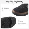 imageVeraCosy Mens Quilted Closedback Slippers Comfy Lightweight Memory Foam Camping Style Indoor House ShoesEbony Black