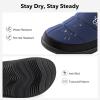 imageVeraCosy Mens Quilted Closedback Slippers Comfy Lightweight Memory Foam Camping Style Indoor House ShoesNavy Blue
