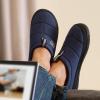 imageVeraCosy Mens Quilted Closedback Slippers Comfy Lightweight Memory Foam Camping Style Indoor House ShoesNavy Blue