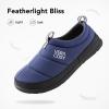 imageVeraCosy Mens Quilted Closedback Slippers Comfy Lightweight Memory Foam Camping Style Indoor House ShoesNavy Blue