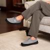 imageVeraCosy Mens Quilted Closedback Slippers Comfy Lightweight Memory Foam Camping Style Indoor House ShoesNeutral Gray