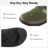 imageVeraCosy Mens Quilted Closedback Slippers Comfy Lightweight Memory Foam Camping Style Indoor House ShoesOlive Green