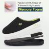 imageVeraCosy Mens TwoTone Memory Foam House Slippers Indoor Outdoor Durable Rubber SoleBlackLime