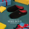imageVeraCosy Mens TwoTone Memory Foam House Slippers Indoor Outdoor Durable Rubber SoleBlackRuby