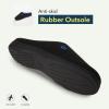 imageVeraCosy Mens TwoTone Memory Foam House Slippers Indoor Outdoor Durable Rubber SoleBlackSapphire Blue