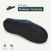 imageVeraCosy Mens TwoTone Memory Foam House Slippers Indoor Outdoor Durable Rubber SoleBlueMaize