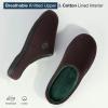 imageVeraCosy Mens TwoTone Memory Foam House Slippers Indoor Outdoor Durable Rubber SoleCoffeeDark Green