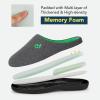 imageVeraCosy Mens TwoTone Memory Foam House Slippers Indoor Outdoor Durable Rubber SoleGreen