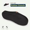 imageVeraCosy Mens TwoTone Memory Foam House Slippers Indoor Outdoor Durable Rubber SoleOrange
