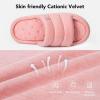 imageVeraCosy Slippers for Women Comfy Open Toe Memory Foam Slip on House Shoes Salmon Pink 78 US