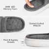 imageVeraCosy Womens Open Toe Slippers Comfy Memory Foam Slip on House ShoesCool Gray