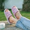 imageVeraCosy Womens Open Toe Slippers Comfy Memory Foam Slip on House ShoesLight Mulberry