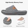 imageVeraCosy Womens Open Toe Slippers Soft Terry Cloth Indoor Slip on House ShoesUltimate Gray